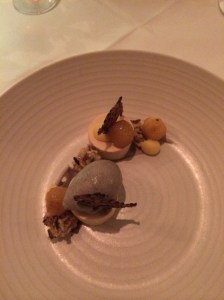 Peanut butter, black sesame, caramel, banana