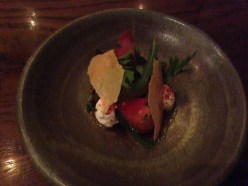 Cutler & Co's heirloom tomato salad, smoked buffalo ricotta, filo pastry