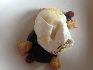 Almond - Baked Alaska with Rum, Caramel and Coffee