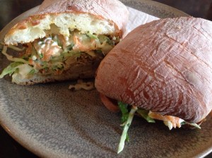 Pulled pork roll with coleslaw