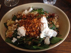 Roasted cauliflower salad