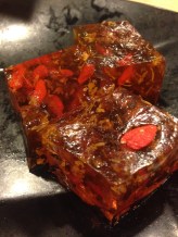 Tonic medlar and petal cake