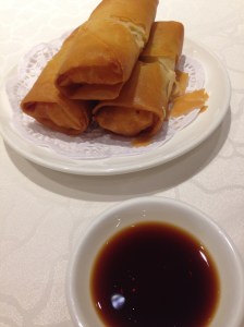 Prawn spring rolls
