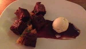 Chocolate sponge, coffee, vanilla bean ice-cream, honeycomb