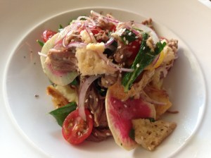 Slow roasted lamb with fattoush salad