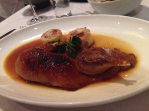 Anatra arrosto con gnocchi alla Romana