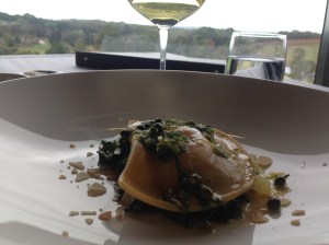 Barbara pumpkin angolotti, lemon, Amaretto, sage