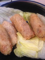 Prawn & crab net spring rolls