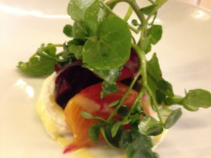 Beetroot, goats cheese, watercress