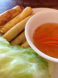 Prawn spring rolls