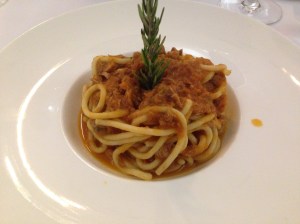 Spaghettoni, lamb ragu