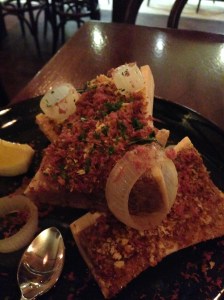 Bone marrow with grated venison heart & lemon