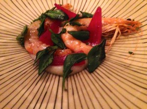 Prawns, kohlrabi, 