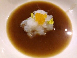 Southern calamari, broth, herbs