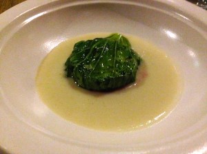 Beetroot, whey, mustard leaf