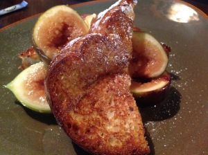 French toast, with figs and maple