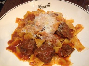 Pappardelle with braised beef cheek ragu