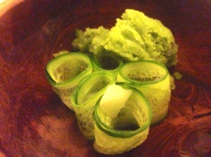Lychee, grilled cucumber