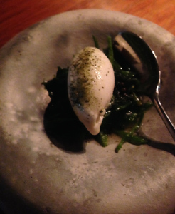Crab &amp; Yoghurt sorbet, codium &amp; sea purslane